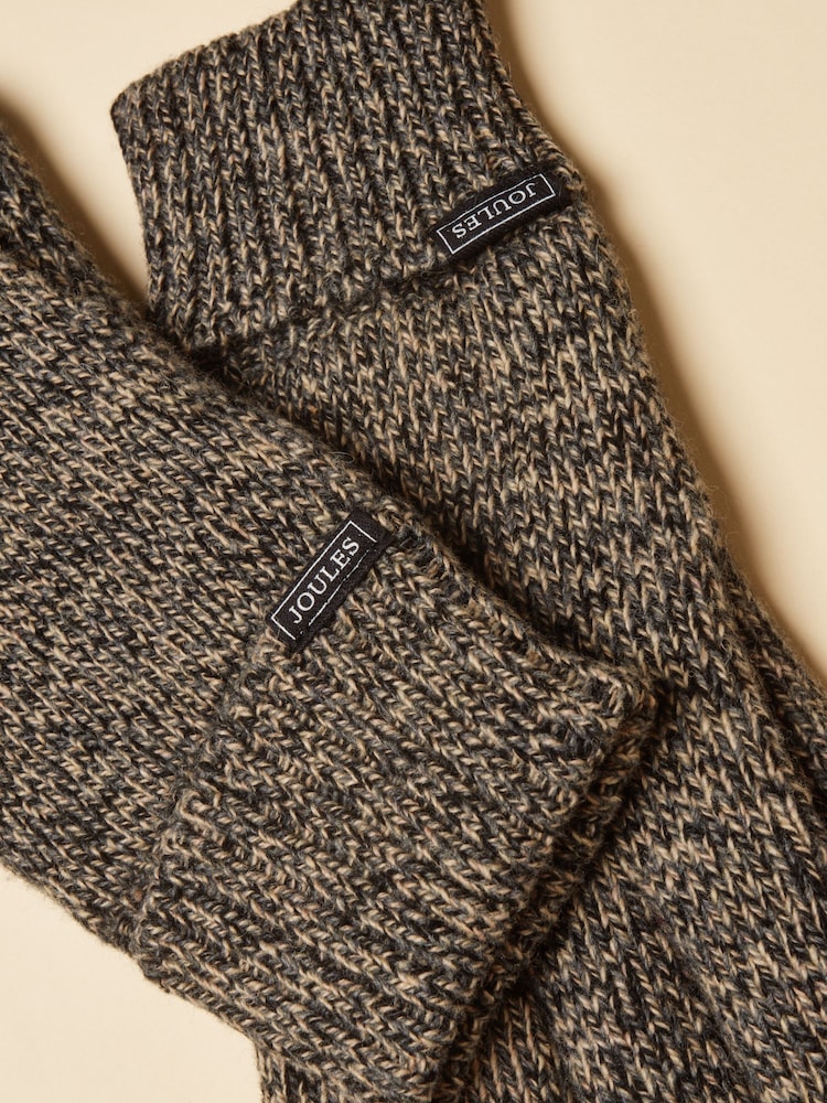 Joules Hammond Grey Fleece Lined Touchscreen Gloves - Image 3 of 3 Joules Hammond Grey Fleece Lined Touchscreen Gloves - Image 3 of 3