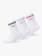 Gym King White GKW Tipping Crew Socks - Image 1 of 4