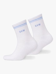 Gym King White GKW Tipping Crew Socks - Image 3 of 4