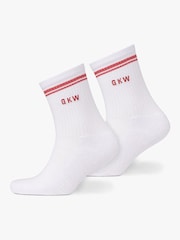Gym King White GKW Tipping Crew Socks - Image 4 of 4