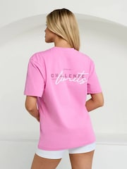 Gym King Pink Challenge Boyfriend T-Shirt - Image 12 of 14