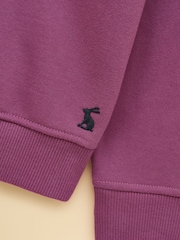 Joules Kids' Purple Dino Crew Neck Sweatshirt - Image 4 of 5