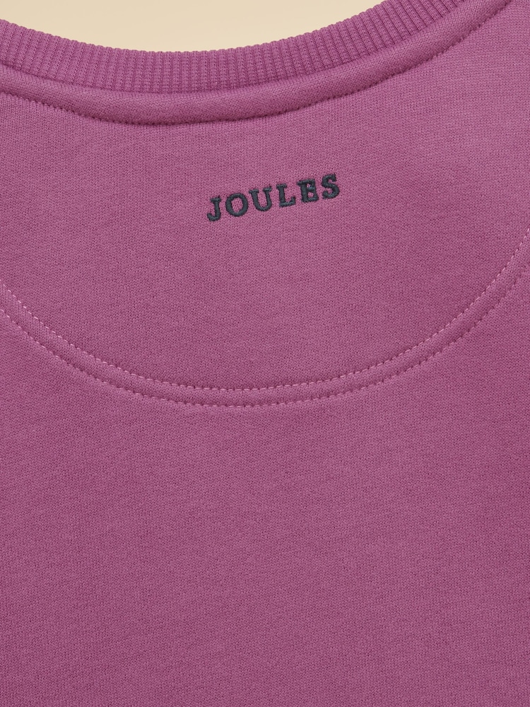Joules Kids' Purple Dino Crew Neck Sweatshirt - Image 5 of 5 Joules Kids' Purple Dino Crew Neck Sweatshirt - Image 5 of 5