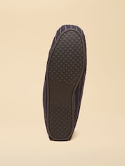 Joules Moccasin Navy Fox Embroidered Slippers - Image 4 of 6