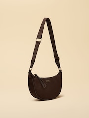Joules Suedette Chocolate Brown Moon Cross Body bag - Image 6 of 8