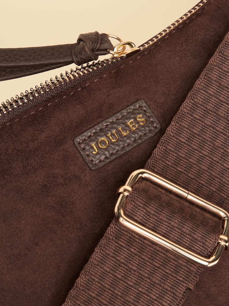 Joules Suedette Chocolate Brown Moon Cross Body bag - Image 8 of 8 Joules Suedette Chocolate Brown Moon Cross Body bag - Image 8 of 8