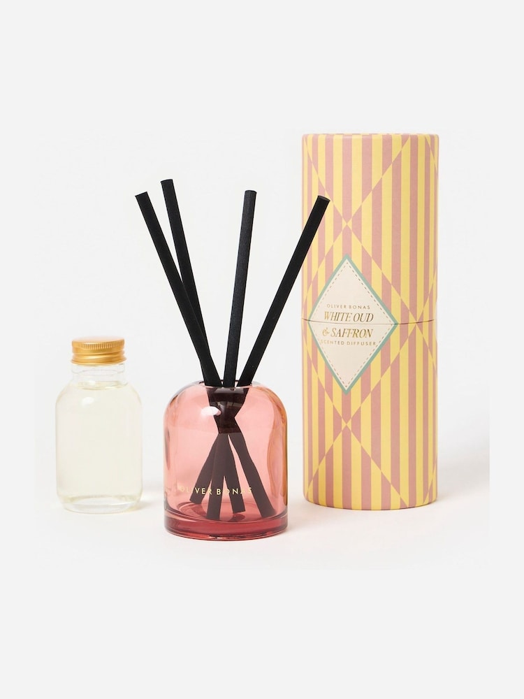 Oliver Bonas Pink Raya Honeyed Fig & Cashmere Reed Diffuser - Image 2 of 5 Oliver Bonas Pink Raya Honeyed Fig & Cashmere Reed Diffuser - Image 2 of 5
