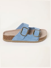 FatFace Meldon Blue Leather Footbed Sandals - Image 3 of 5