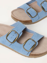 FatFace Meldon Blue Leather Footbed Sandals - Image 4 of 5