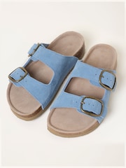 FatFace Meldon Blue Leather Footbed Sandals - Image 5 of 5