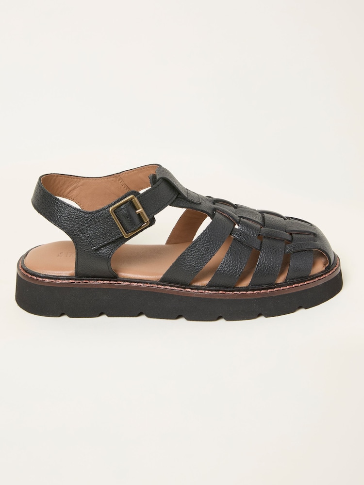 FatFace Cali Leather Fisherman Sandal Wide Fit - 画像 1 / 3