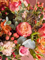 Peach Pink Rose and Alstroemeria Fresh Flower Bouquet - Image 2 of 3
