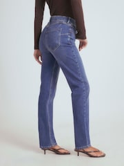 River Island Blue High Rise Pull On Sculpt Slim Jeans - Image 3 of 4