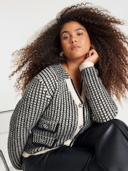 River Island Black Boucle Cardigan - Image 2 of 6