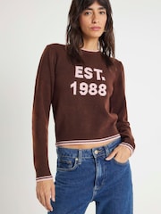 River Island Red Established 1988 Jumper - Image 1 of 4