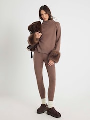 River Island Fur Cuff Roll Neck Jumper - Imagen 3 de 4