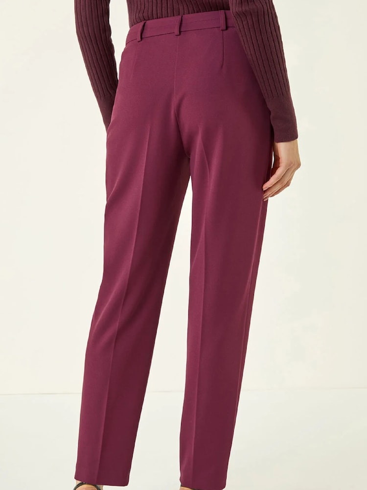 Roman Red Long Straight Leg Stretch Trousers - Image 2 of 5 Roman Red Long Straight Leg Stretch Trousers - Image 2 of 5