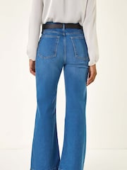 Blau Denim - Roman Pocket Stretch Flare Trousers - Bild 3 von 5