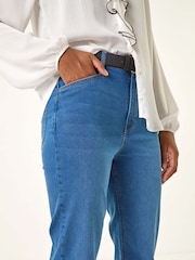 Blau Denim - Roman Pocket Stretch Flare Trousers - Bild 5 von 5