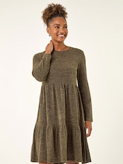 Verde - Roman Textured Frill Dress - Imagem 2 de 5