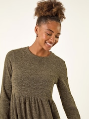 Verde - Roman Textured Frill Dress - Imagem 4 de 5