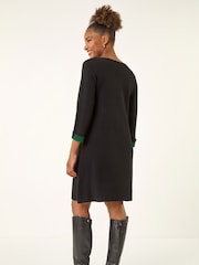 Roman Green Double Faced Knitted Shfit Dress - Image 3 of 5