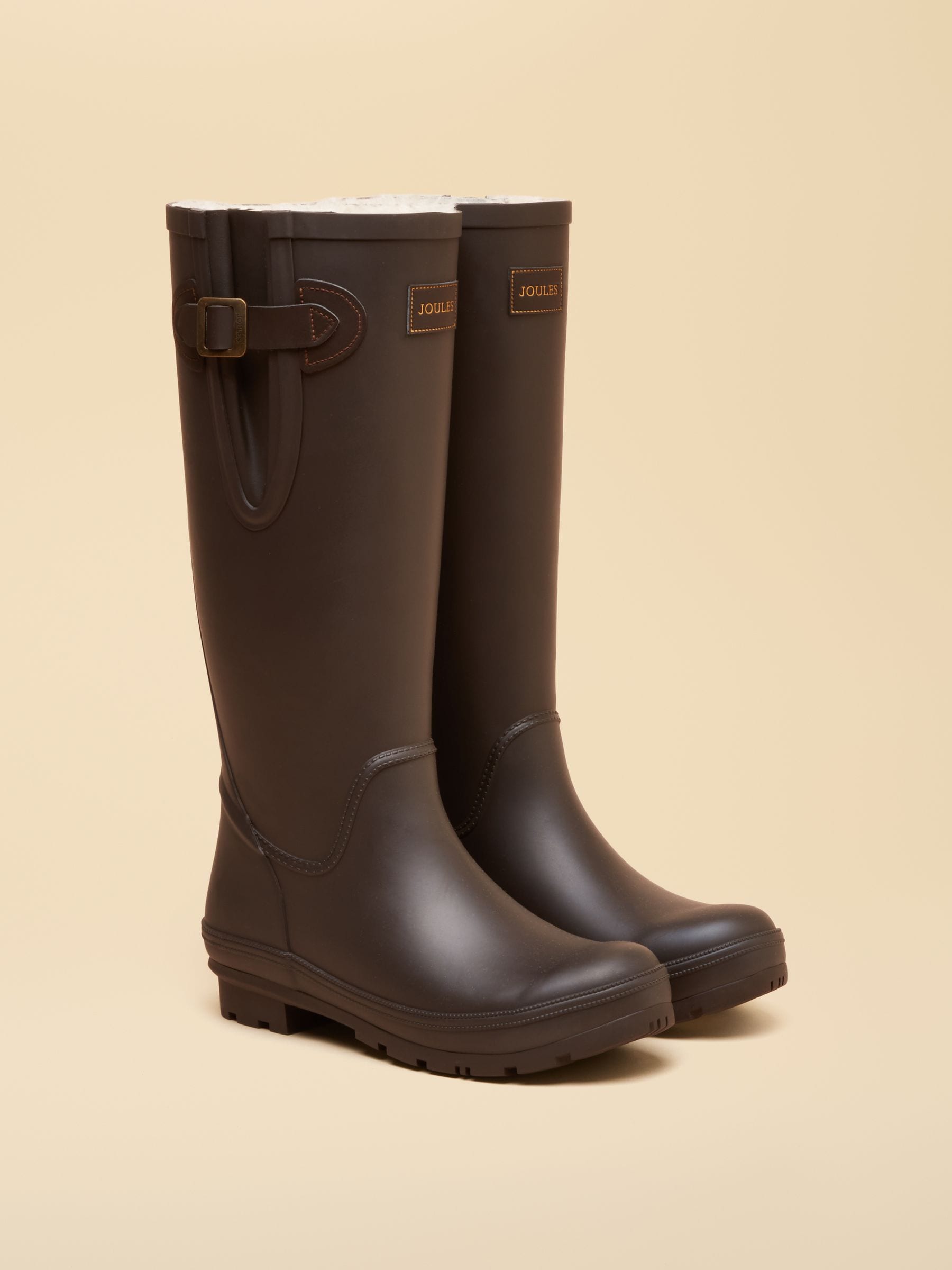 Joules HOUGHTON Knee High Rubber Wellington Boots for Women in Brown, UK Size 6 - Image 2