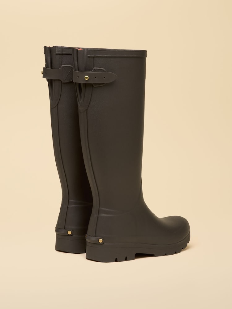 Joules Luxe Chocolate Brown Neoprene Lined Tall Wellies - Image 2 of 6 Joules Luxe Chocolate Brown Neoprene Lined Tall Wellies - Image 2 of 6