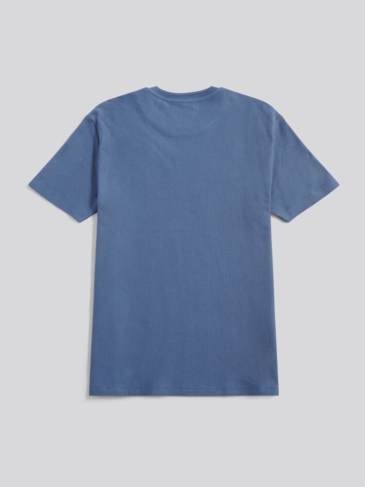 U.S. Polo Assn Blue Herringbone Texture T-Shirt - Image 2 of 3