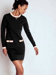 Boden Black Holly Knitted Dress - Image 1 of 5