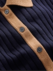 Boden Blue Petite Petite Rachel Knitted Shirt Dress - Image 2 of 6