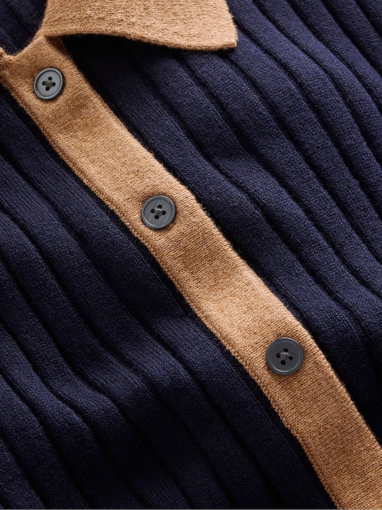 Boden Blue Petite Petite Rachel Knitted Shirt Dress - Image 2 of 6 Boden Blue Petite Petite Rachel Knitted Shirt Dress - Image 2 of 6