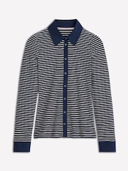 Boden Blue Collared Button Through Top - Image 5 of 5