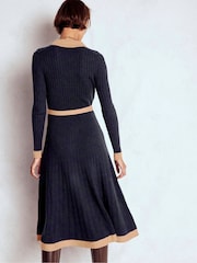 Boden Blue Rachel Knitted Shirt Dress - Image 3 of 5