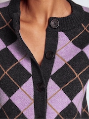 Boden Purple Tall Abi Jacquard Cardigan - Image 5 of 7