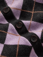 Boden Purple Tall Abi Jacquard Cardigan - Image 7 of 7