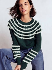 Boden Green Tall Alice Fluffy Raglan Jumper - Image 1 of 4
