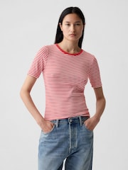 Gap Red Modern Crew Neck Short Sleeve T-Shirt - Image 1 of 4