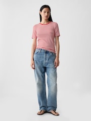 Gap Red Modern Crew Neck Short Sleeve T-Shirt - Image 3 of 4