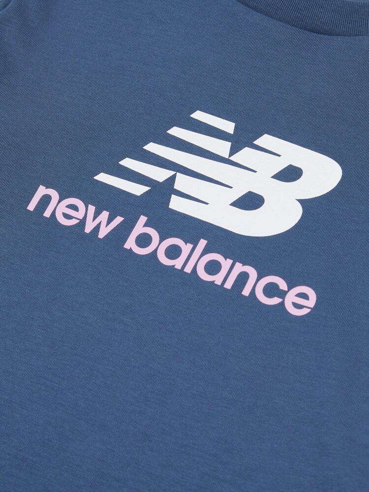 New Balance Blue Stacked Logo T-Shirt - Image 7 of 7