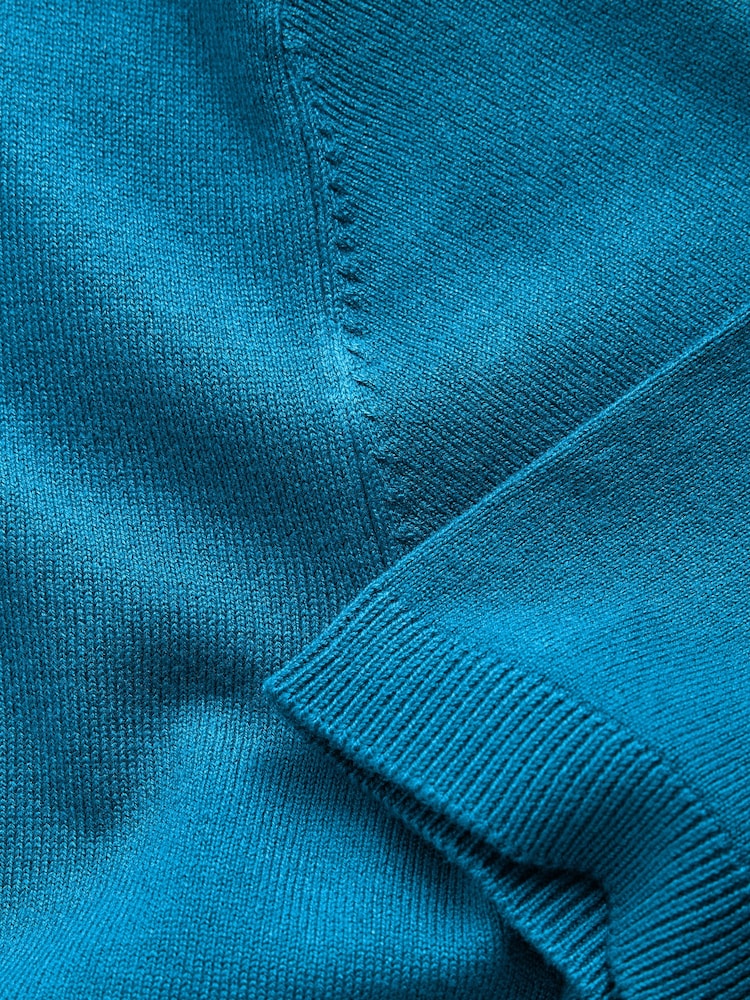 The Set 3 Pack Fine Knit T-Shirts Navy/Mid Blue/Brown - Image 6 of 6
