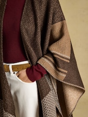 Joules Brown Large Poncho - Image 4 of 7