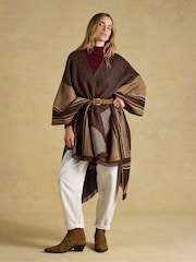 Joules Brown Large Poncho - Image 6 of 7