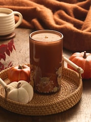 Pumpkin Spice Orange Hamish the Highland Cow Pillar Candle - Image 2 of 3