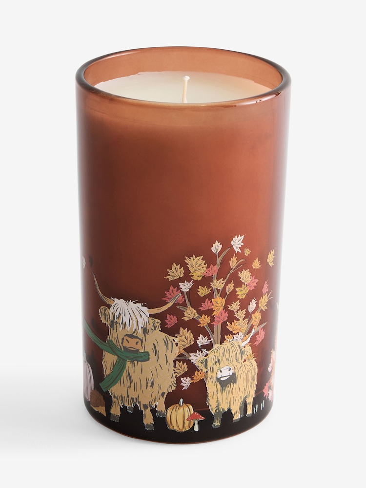 Pumpkin Spice Orange Hamish the Highland Cow Pillar Candle - Image 3 of 3 Pumpkin Spice Orange Hamish the Highland Cow Pillar Candle - Image 3 of 3