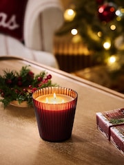 Festive Spice Red Light Up Wreath 3 Wick Candle - Image 3 of 7