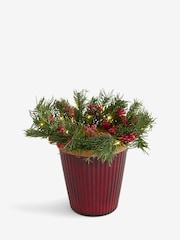 Festive Spice Red Light Up Wreath 3 Wick Candle - Image 6 of 7