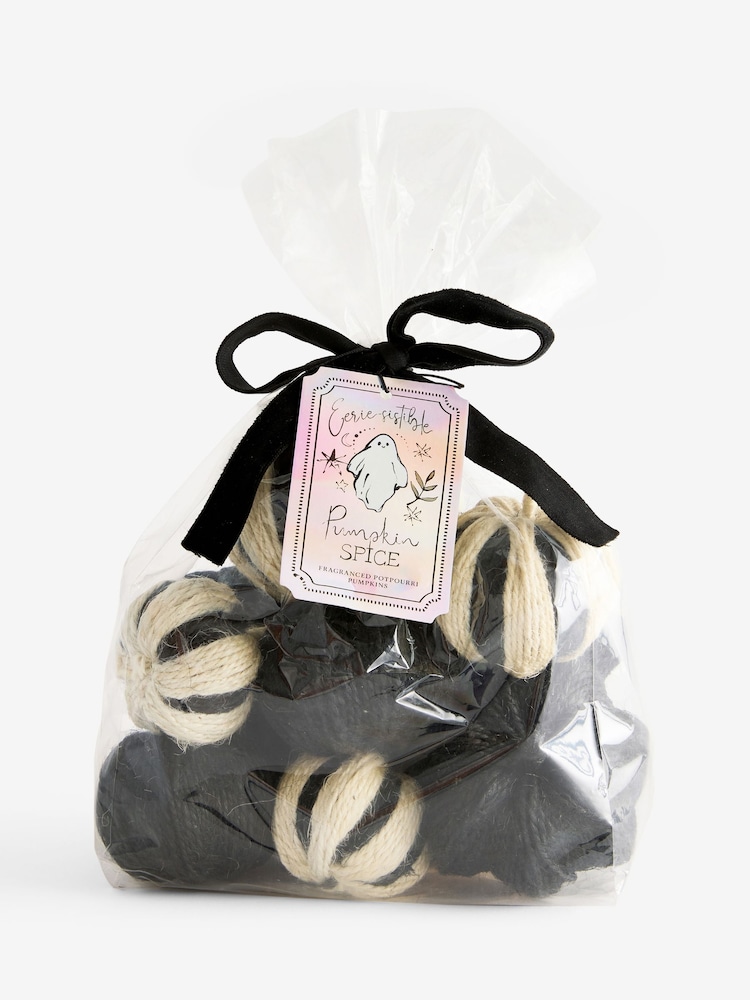 Pumpkin Spice Halloween Monochrome Stripe Pot Pourri - Image 3 of 3