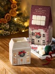 Festive Spice Red Wax Burner and Melt Set - Image 1 of 4