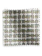 Multi Chenille Check Olive Green and Grey Hampton Wooden Accent Chair - Image 6 of 8